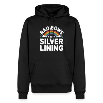 Skurrile Wettermuster, Skurrile Wolken, Lustig - Männer Premium Bio Hoodie - Schwarz - Vorne - Nico (187cm)
