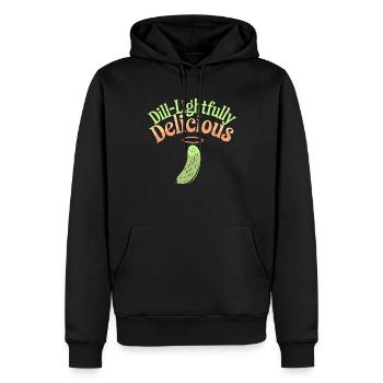 Pickle Lovers Humor Dill-ightful Jokes Funny Food - Männer Premium Bio Hoodie - Schwarz - Vorne - Nico (187cm)