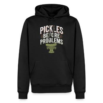 Pickle Lovers Humor Dill-ightful Jokes Funny Food - Männer Premium Bio Hoodie - Schwarz - Vorne - Nico (187cm)