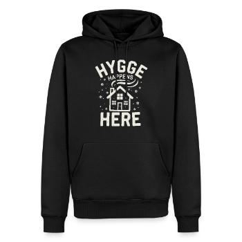 Skandinavische Ästhetik, Nordischer - Männer Premium Bio Hoodie - Schwarz - Vorne - Nico (187cm)