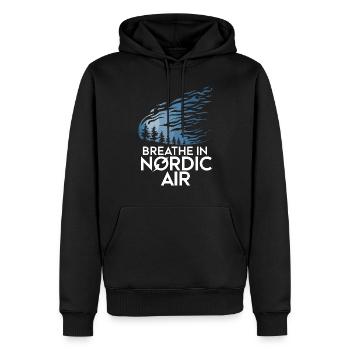Skandinavische Ästhetik, Nordischer - Männer Premium Bio Hoodie - Schwarz - Vorne - Nico (187cm)
