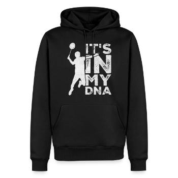Es ist in meiner DNA Lustiger Badmintonspieler-Schläger - Männer Premium Bio Hoodie - Schwarz - Vorne - Nico (187cm)
