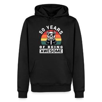 50 Years of Being Awesome Geburtstag Geschenkidee - Männer Premium Bio Hoodie - Schwarz - Vorne - Nico (187cm)