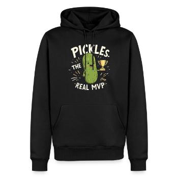 Pickle Lovers Humor Dill-ightful Jokes Funny Food - Männer Premium Bio Hoodie - Schwarz - Vorne - Nico (187cm)