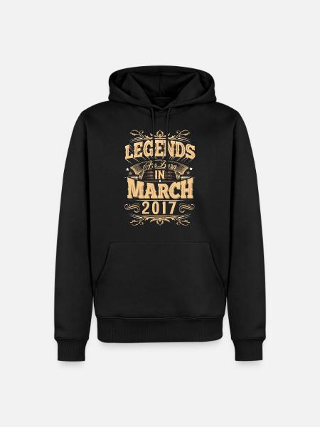 March 2017 Birthday Legend - Men’s Premium Organic Hoodie - black