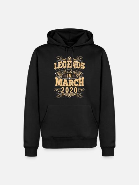 March 2020 Birthday Legend - Men’s Premium Organic Hoodie - black