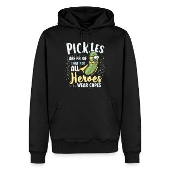 Pickle Lovers Humor Dill-ightful Jokes Funny Food - Männer Premium Bio Hoodie - Schwarz - Vorne - Nico (187cm)