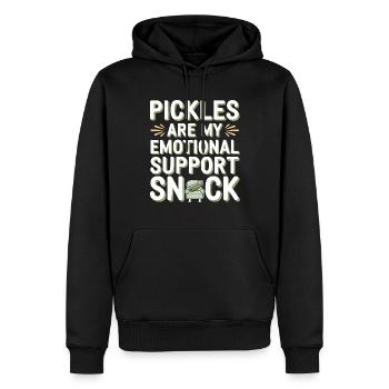 Pickle Lovers Humor Dill-ightful Jokes Funny Food - Männer Premium Bio Hoodie - Schwarz - Vorne - Nico (187cm)