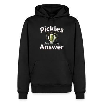 Pickle Lovers Humor Dill-ightful Jokes Funny Food - Männer Premium Bio Hoodie - Schwarz - Vorne - Nico (187cm)