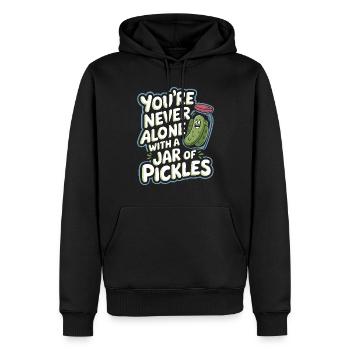 Pickle Lovers Humor Dill-ightful Jokes Funny Food - Männer Premium Bio Hoodie - Schwarz - Vorne - Nico (187cm)