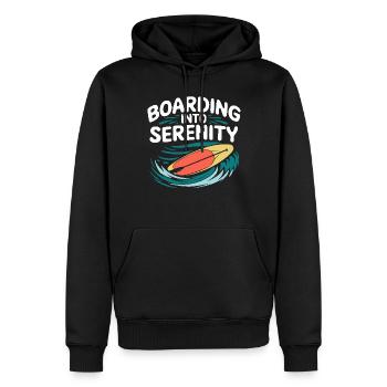 Paddleboard, SUP, aventures, sports nautiques dans le - Sweat à capuche Premium bio Homme - noir - Devant - Nico (187cm)