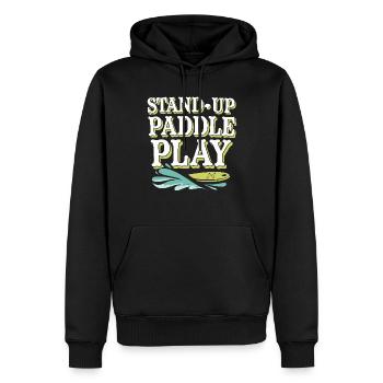 Paddleboard, SUP, aventures, sports nautiques dans le - Sweat à capuche Premium bio Homme - noir - Devant - Nico (187cm)