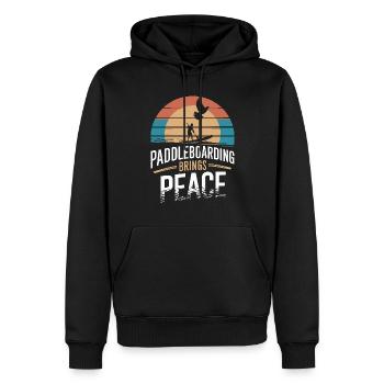 Paddleboard, SUP, aventures, sports nautiques dans le - Sweat à capuche Premium bio Homme - noir - Devant - Nico (187cm)