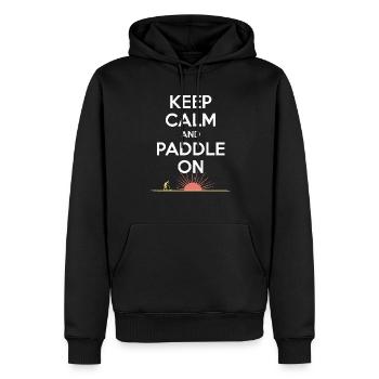 Paddleboard, SUP, aventures, sports nautiques dans le - Sweat à capuche Premium bio Homme - noir - Devant - Nico (187cm)