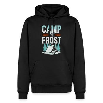 Winter Camper Snow Camping Adventure - Men’s Premium Organic Hoodie - black - Front - Nico (187cm)