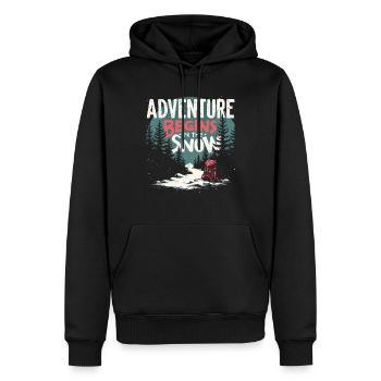 Winter Camper Snow Camping Adventure - Men’s Premium Organic Hoodie - black - Front - Nico (187cm)