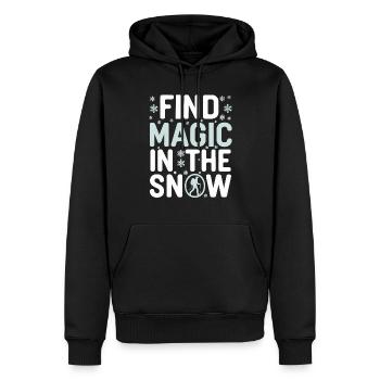 Winter Camper Snow Camping Adventure - Men’s Premium Organic Hoodie - black - Front - Nico (187cm)