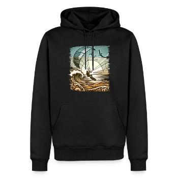 Kitesurfen Kitesurf Kitesurfer Kiteboard - Männer Premium Bio Hoodie - Schwarz - Vorne - Nico (187cm)