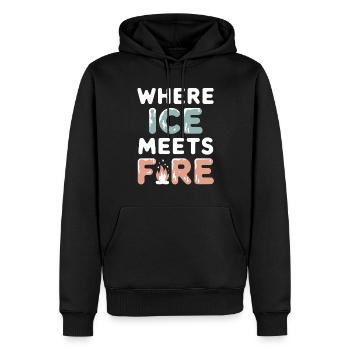 Winter Camper Snow Camping Adventure - Men’s Premium Organic Hoodie - black - Front - Nico (187cm)