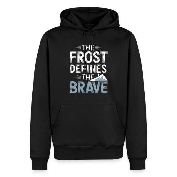 Winter Camper Snow Camping Adventure - Men’s Premium Organic Hoodie - black - Front - Nico (187cm)