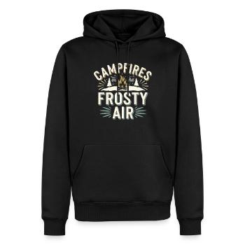 Winter Camper Snow Camping Adventure - Men’s Premium Organic Hoodie - black - Front - Nico (187cm)