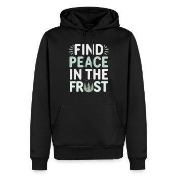 Winter Camper Snow Camping Adventure - Men’s Premium Organic Hoodie - black - Front - Nico (187cm)