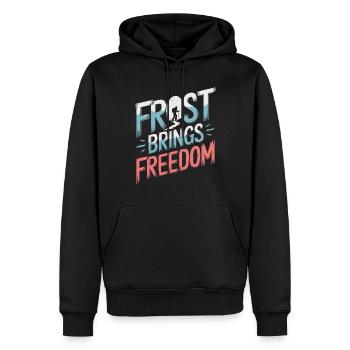 Winter Camper Snow Camping Adventure - Men’s Premium Organic Hoodie - black - Front - Nico (187cm)