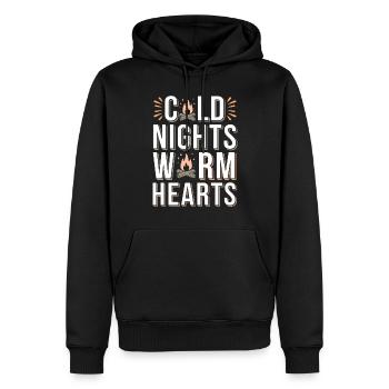 Winter Camper Snow Camping Adventure - Men’s Premium Organic Hoodie - black - Front - Nico (187cm)