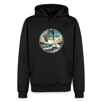 Kitesurfen Kitesurf Kitesurfer Kiteboard - Männer Premium Bio Hoodie - Schwarz - Vorne - Nico (187cm)