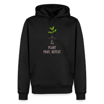 DIY Jardin, Jardinage, Humour, Plantes - Sweat à capuche Premium bio Homme - noir - Devant - Nico (187cm)