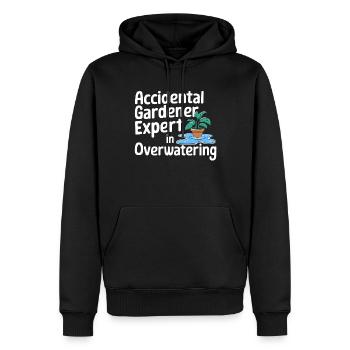 DIY Jardin, Jardinage, Humour, Plantes - Sweat à capuche Premium bio Homme - noir - Devant - Nico (187cm)