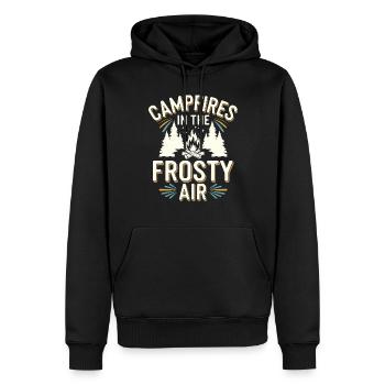 Winter Camper Snow Camping Adventure - Men’s Premium Organic Hoodie - black - Front - Nico (187cm)
