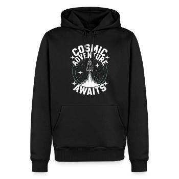 Spieler Mit Weltraumthemen Cosmic Gaming Sci-fi - Männer Premium Bio Hoodie - Schwarz - Vorne - Nico (187cm)