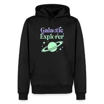 Spieler Mit Weltraumthemen Cosmic Gaming Sci-fi - Männer Premium Bio Hoodie - Schwarz - Vorne - Nico (187cm)