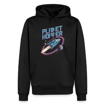 Spieler Mit Weltraumthemen Cosmic Gaming Sci-fi - Männer Premium Bio Hoodie - Schwarz - Vorne - Nico (187cm)
