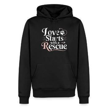 Freiwillige Tierrettung Animal Shelter Heroes - Männer Premium Bio Hoodie - Schwarz - Vorne - Nico (187cm)