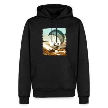 Kitesurfen Kitesurf Kitesurfer Kiteboard - Männer Premium Bio Hoodie - Schwarz - Vorne - Nico (187cm)