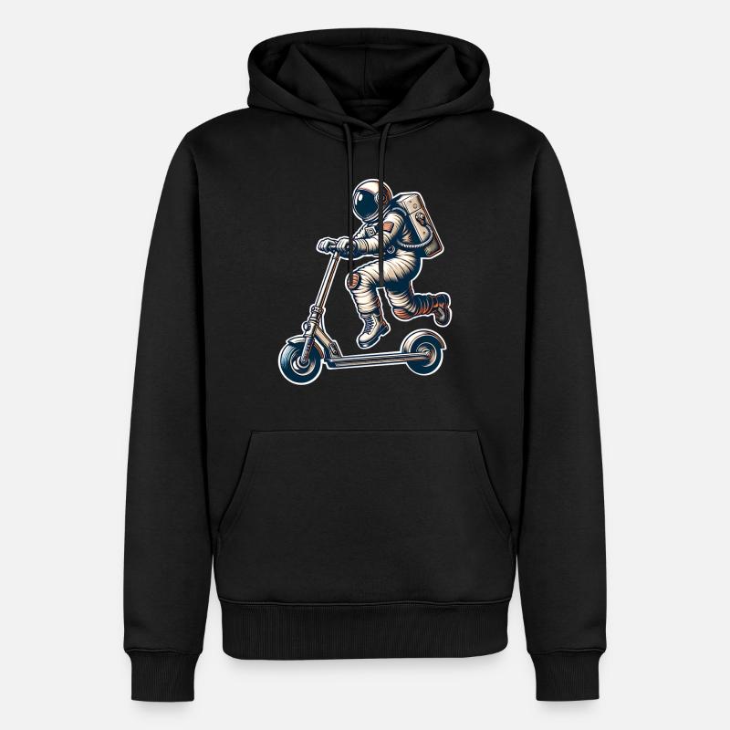 E-Scooter E-Scooter Trottinette Astronaute - Sweat à capuche Premium bio Homme - noir