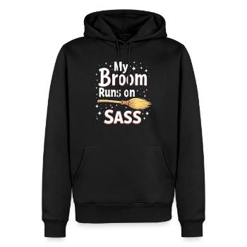 Je suis presque sûr que j’aurai un - Sweat à capuche Premium bio Homme - noir - Devant - Nico (187cm)