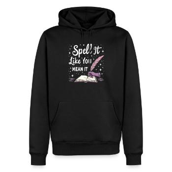 Je suis presque sûr que j’aurai un - Sweat à capuche Premium bio Homme - noir - Devant - Nico (187cm)