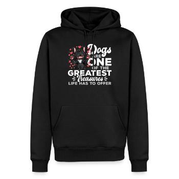 Bouledogue français Frenchie Propriétaire de chien - Sweat à capuche Premium bio Homme - noir - Devant - Nico (187cm)