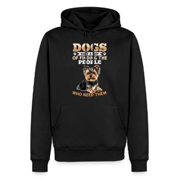 Yorkshire Terrier Propriétaire d’un chien Yorkie - Sweat à capuche Premium bio Homme - noir - Devant - Nico (187cm)