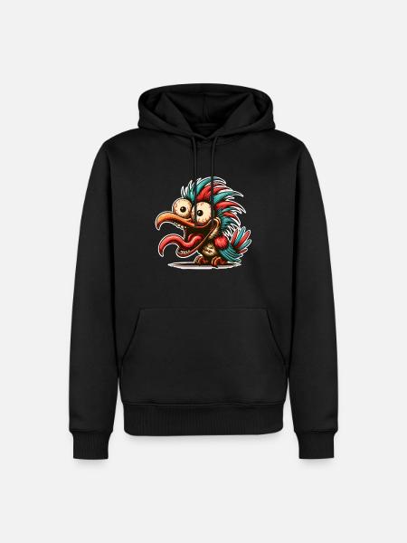 Crazy Bird - Men’s Premium Organic Hoodie - black