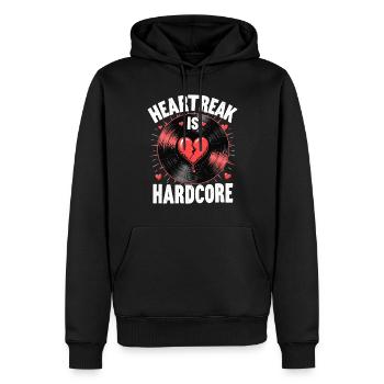 Grunge Saint-Valentin Sombre Romance Amour énervé - Sweat à capuche Premium bio Homme - noir - Devant - Nico (187cm)