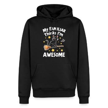 Je suis presque sûr que j’aurai un - Sweat à capuche Premium bio Homme - noir - Devant - Nico (187cm)