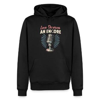 Grunge Saint-Valentin Sombre Romance Amour énervé - Sweat à capuche Premium bio Homme - noir - Devant - Nico (187cm)