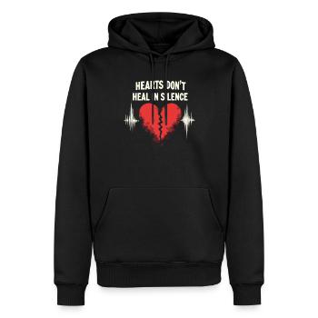 Grunge Saint-Valentin Sombre Romance Amour énervé - Sweat à capuche Premium bio Homme - noir - Devant - Nico (187cm)