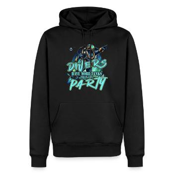 Les plongeurs ont plus de bouteilles que n’importe quel Taucher de fête - Sweat à capuche Premium bio Homme - noir - Devant - Nico (187cm)