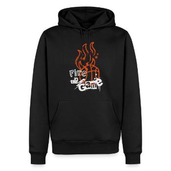 Basket-ball Joueurs de basket-ball - Sweat à capuche Premium bio Homme - noir - Devant - Nico (187cm)