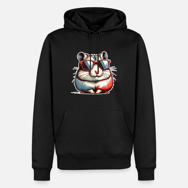 Hamster - Männer Premium Bio Hoodie - Schwarz